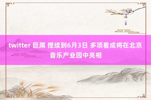 twitter 巨屌 捏续到6月3日 多项看成将在北京音乐产业园中亮相